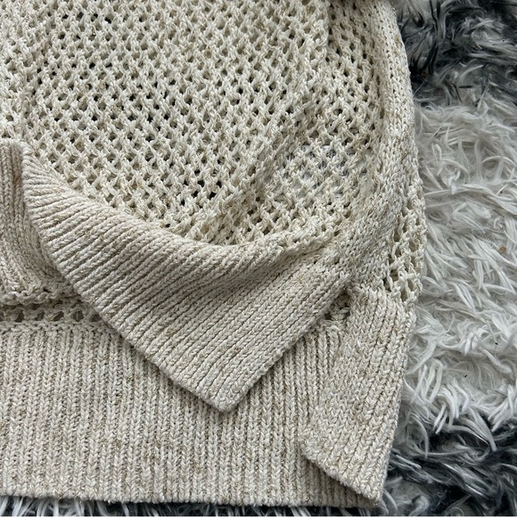 AllSaints Mesh Metallic Crew Jumper Sweater - Picture 8 of 11